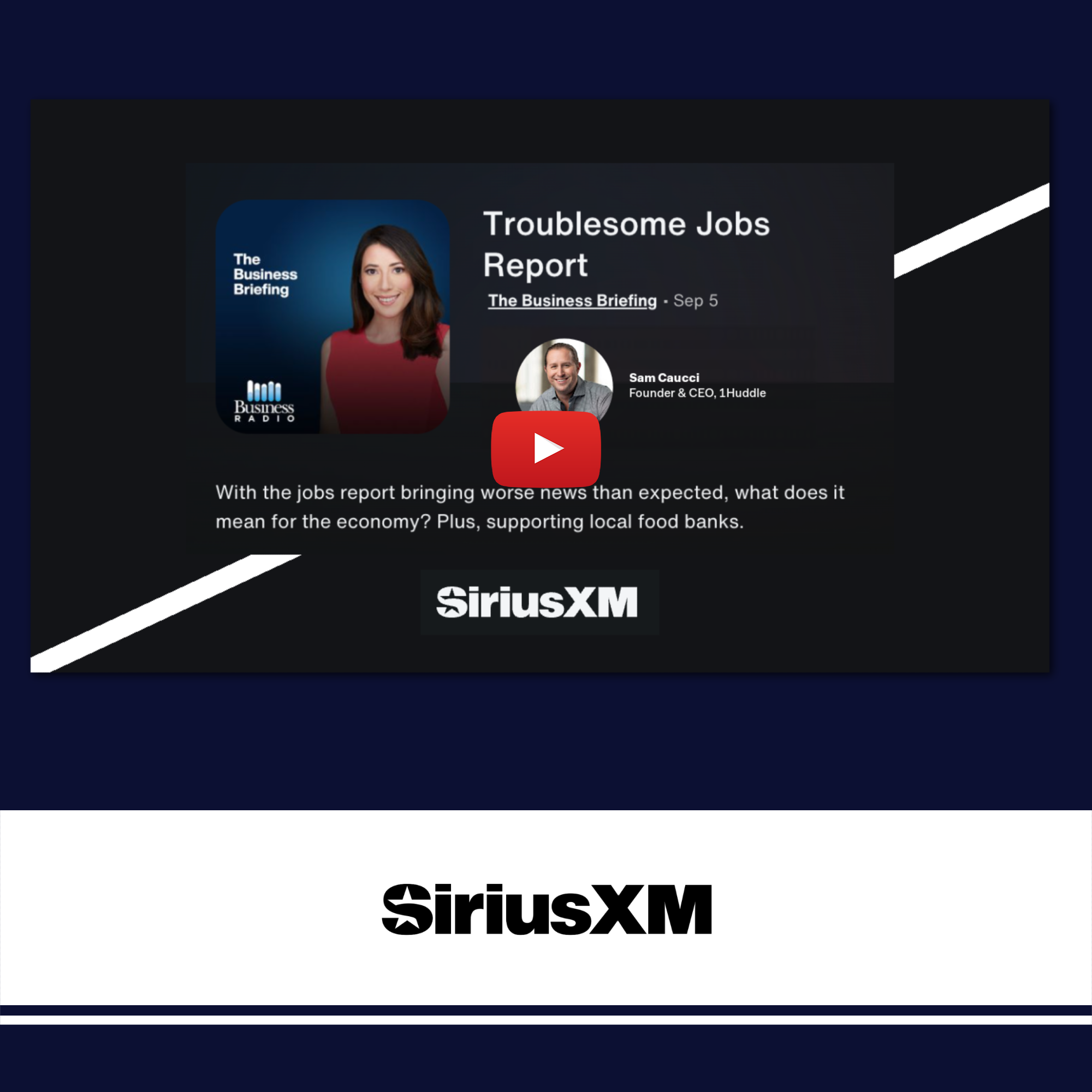 1Huddle CEO Sam Caucci on the Jobs Report on SiriusXM Radio with Janet Alvarez
